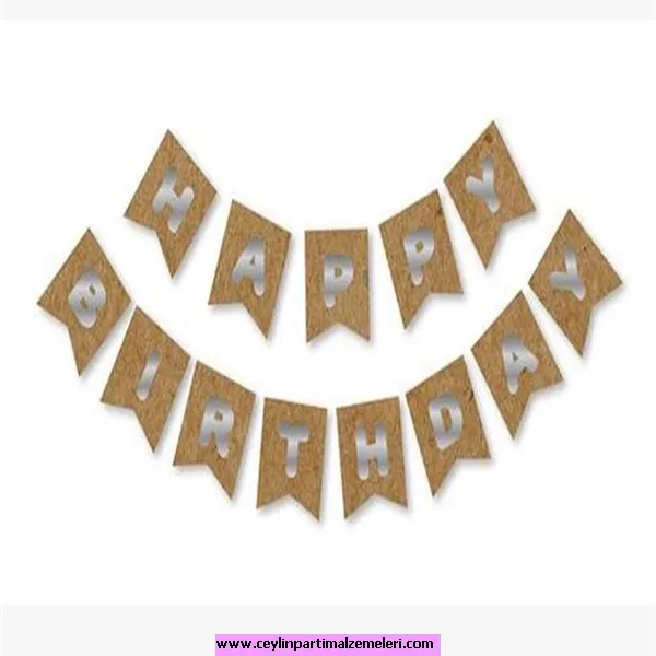 Craft-Gümüş Happy Bırthday